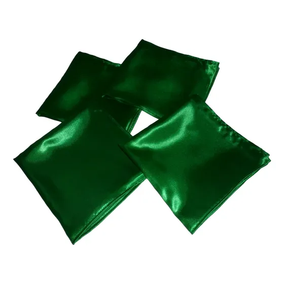 Pañuelo En Saten Verde Italia !!! 70 Cm. De Lado !!!