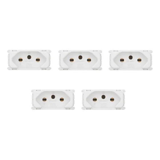 Kit 5 Tomada 2p+t 10a/250v Composé Branco Weg 13203026