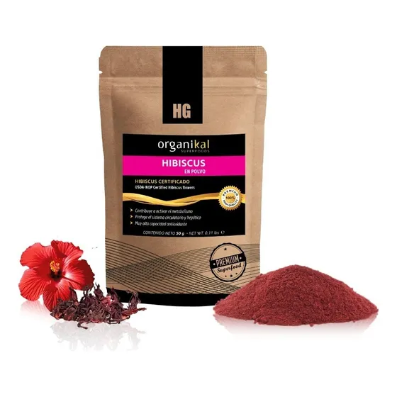 Hibiscus En Polvo Organikal X50gr Premium Hgl