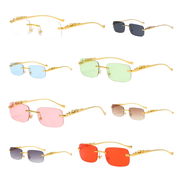 Gafas De Sol Rectangulares Sin Montura En Varios Colores