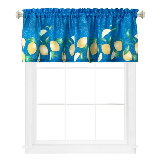 Newbridge Cenefa Mediterranea Limon Azul Amarillo Estampado