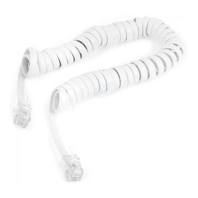 Cable De Teléfono Rj9 1 Metro En Espiral