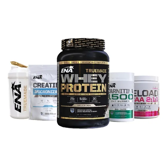 Combo Fitness Proteína Ena Creatina Recuperador Quemador