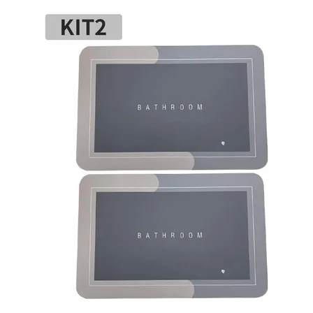 Kit2 Tapetes Para Banheiro Tapete Mágico Ultra  Para Absorçã