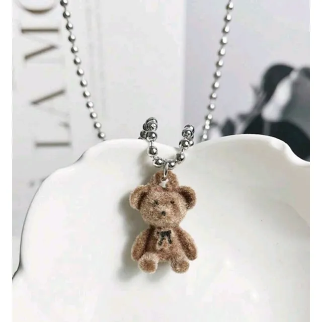Collar Acero Inoxidable Oso Bisuteria Niña Niño