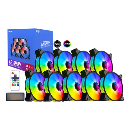 Cooler Fan Aigo Ar12 Pro Argb + Pwm - 9 Fans+controladora+ir