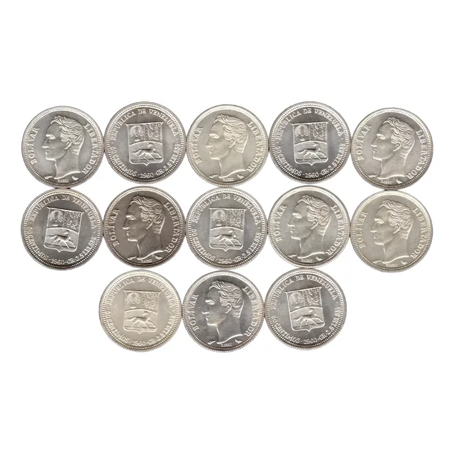 13 Monedas Real (0,50) De Plata Arras Matrimoniales Novios