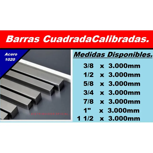 Barra Cuadrada Calibrada 2 1/2