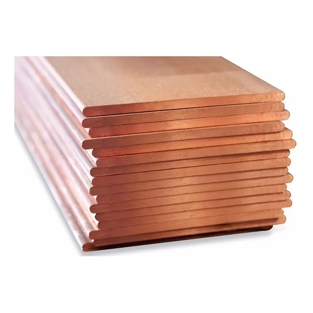 Barra Tierra Física Solera Cobre 1/4puLG X 3/4puLG X 1 Metro
