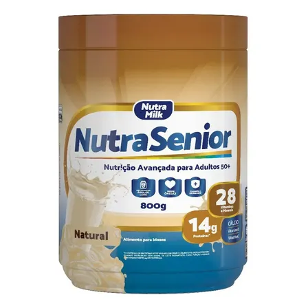 Nutrasenior50+ 800g Complem Alimentar 28vitaminas E Minerais Sabor Natural