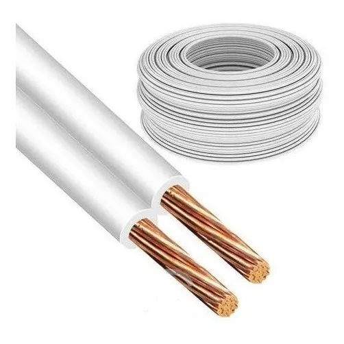 Cable Spt 2x14 Awg Blanco 100% Cobre 100mts Troen