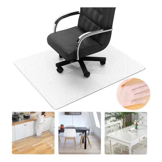Alfombrillas Transparentes Para Oficina Y Hogar, Antiderrapante Pvc Tapete De Transparente Para Silla De Oficina Ideal Para Proteger Pisos De Madera De Arañazos