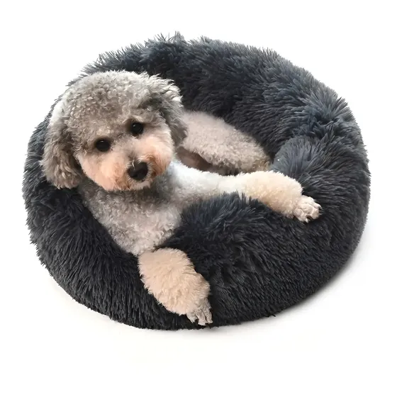Cama Para Mascota Perro Gato Grande Color Gris oscuro