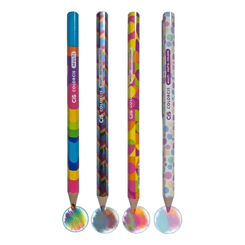 Lápis de Cor Jumbo Tris Rainbow Multicor 3 Unidades para Colorir