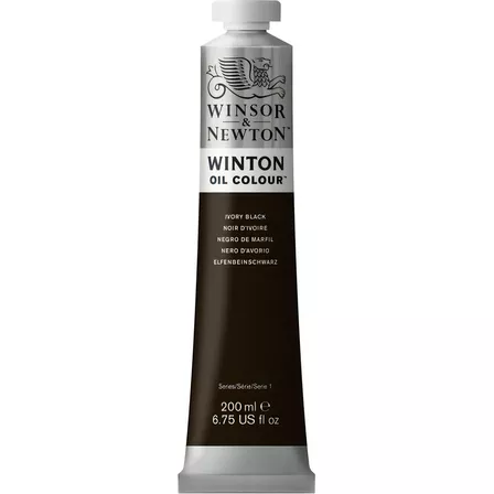 Tinta Óleo Winton Ivory Black Winsor & Newton Tubo 200ml