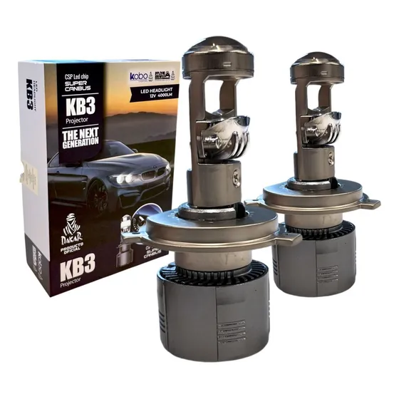 Cree Led H4 H7 H11 9005 9006 Kb3 Con Lupa Super Canbus