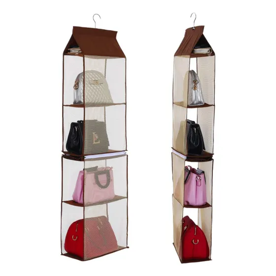 Bolsa Desmontable 4 Compartimentos Para Colgar Bolsos 2 Unid