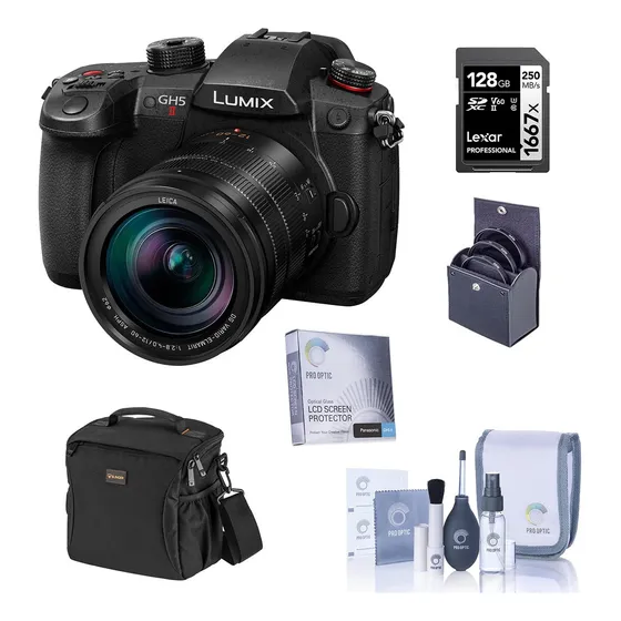 Cámara Panasonic Lumix Gh5ii Con Lente Leica Y Accesorios