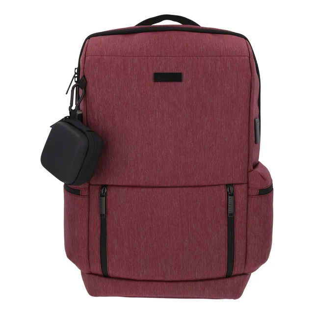 Mochila Ejecutiva Escolar Airpack Portalaptop Sleekcase Color Rojo Diseño De La Tela Lisa
