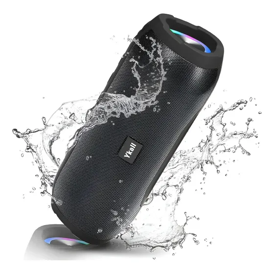Bocina Bluetooth Portátil Rgb Altavoces 36 Horas Radio Fm Tf Color Negro