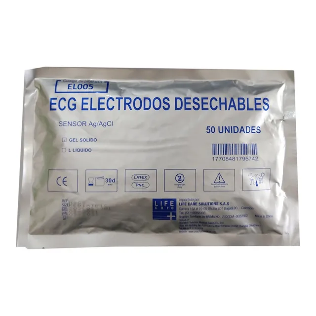 Electrodos  Ecg Electrocardiograma Pediatrico Pqte X 50 Unds