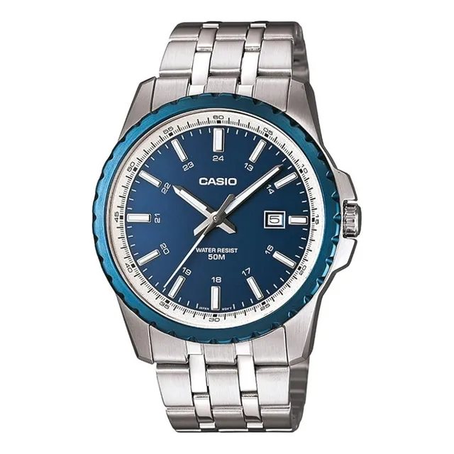 Reloj Casio Original Caballero Azul Mtp-1328d-2av Garantía