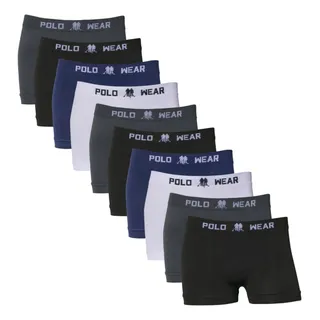 Kit 10 Cuecas Boxer Polo Wear Infantil Microfibra Sortido Kit 10 Cuecas Boxer Polo Wear Infantil Microfibra Sortido