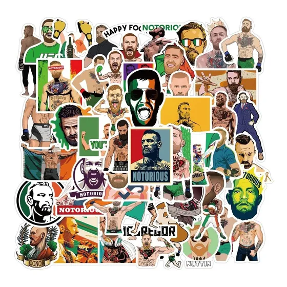 50 Stickers De Conor Mcgregor - Etiquetas Autoadhesivas
