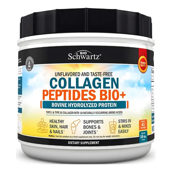 Suplemento Schwartz Polvo De Proteina Colageno 454g Sabor Sin Sabor