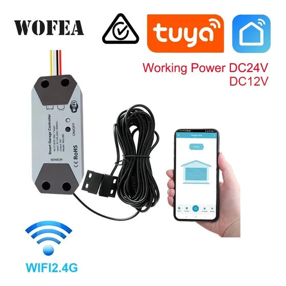 Control De Garaje Wifi 12a24vdc, Wrok, Alexa Y Google Home