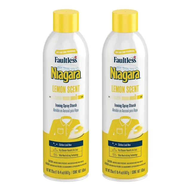 Almidón En Aerosol Faultless Niagara Limón 20oz 2pz