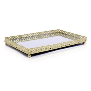 Bandeja Decorativa Espelhada Banheiro Lavabo Sala Multiuso Bandeja Decorativa Espelhada Banheiro Lavabo Sala Multiuso