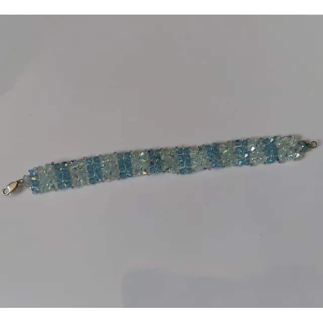 Pulsera De Bisutería Cristales (fantasia) Azul, Usada