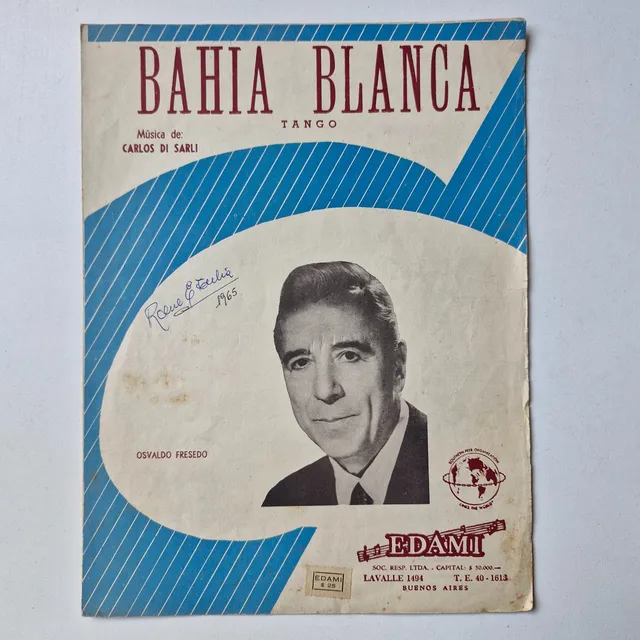 Partitura - Bahía Blanca (tango) - Carlos Di Sarli / Fresedo