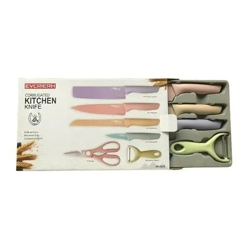 Juego De Cuchillos De Cocina De Acero Inoxidable 6pz