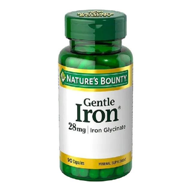 Natures Bounty Gentle Iron 28mg Suplemento Hierro Vit C B12