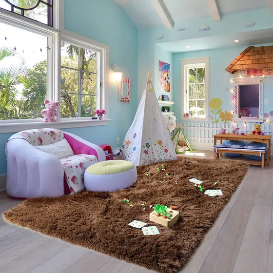 Alfombra Suave Y Esponjosa Para Dormitorio