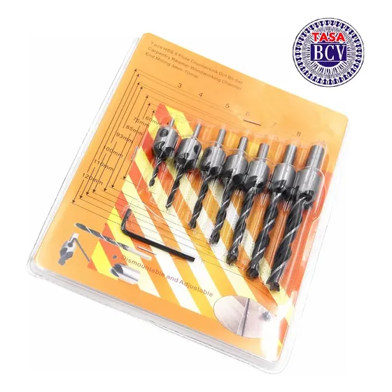 Brocas De Avellanadoras 7 Pzas Con Llave Hexagonal #3 Al 10