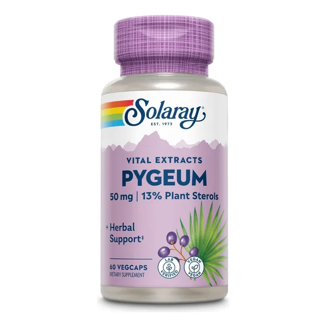 Corteza De Pygeum 50 Mg Solaray 60 Cápsulas Vegetales