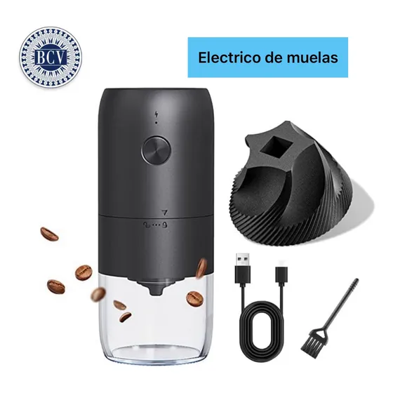 Molino De Café Eléctrico- Muelas Ajustables Portátil 