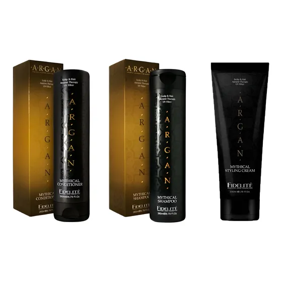 Kit Shampoo+ Acondicionador + Crema De Peinar Argan Fidelité
