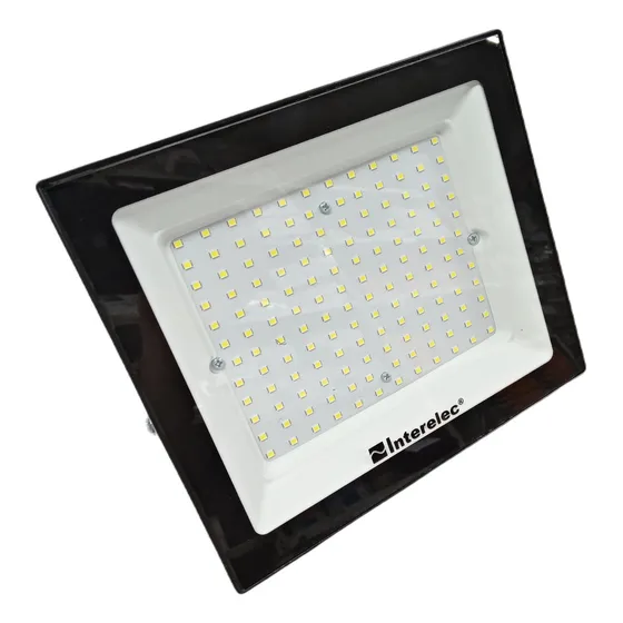 Reflector Proyector Led 100w 8000lm Ip65 Fria Interelec Carcasa Negro Luz Blanco Frío