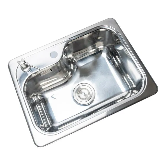 Pileta Cocina Simple Acero Diva H55 55x41,5x21 Con Dosificador