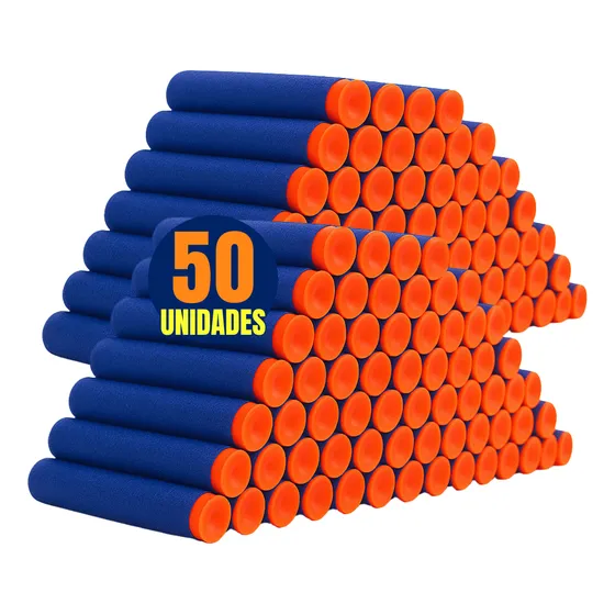 Refil Munição Dardos Nerf  Kit 50 Unidades Jogo Balas