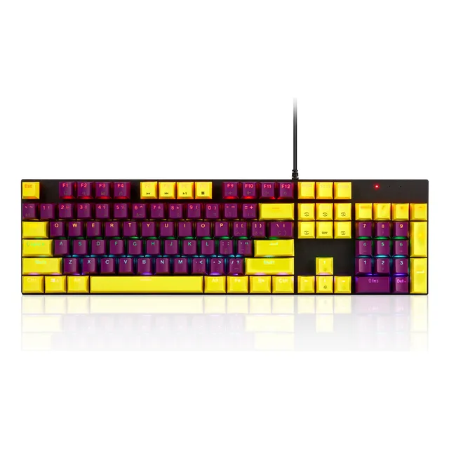 K135 Teclado Gamer Mecánico Eje Verde Con Luz Rgb