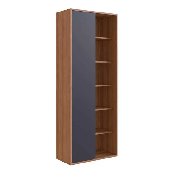 Estante Para Escritório Com Porta De Correr E 5 Prateleiras