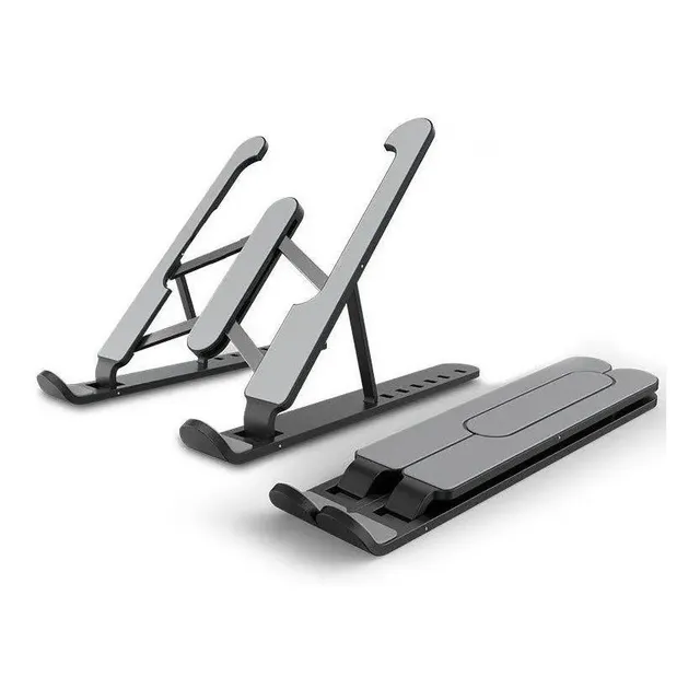 Base Soporte Laptop Plegable Portátil Ajustable Abs Color Negro