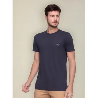 Camiseta Calvin Klein Jeans New Logo Re Issue Azul Marinho Camiseta Calvin Klein Jeans New Logo Re Issue Azul Marinho