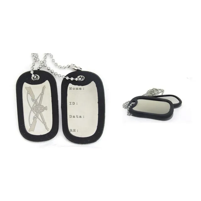 Dogtag Militar Infantaria Exército + Gravação Dados Soldado
