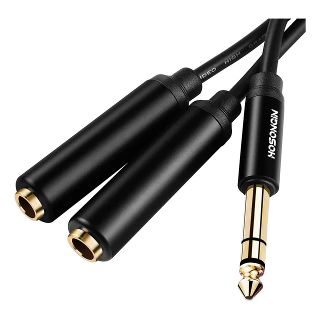 Hosongin - Cable Divisor Estéreo Trs De 1/4 Pulgadas (1,6 Pi